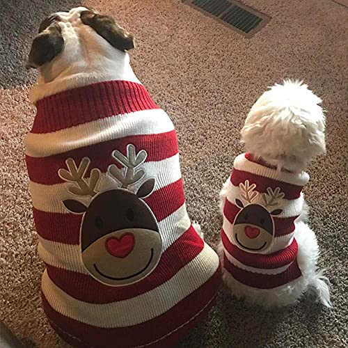 Hundepullover Weihnachten Hund Rollkragenpullover Weihnachten Muster Strickwaren warme Haustier Pullover, Winter Hund Mantel, Pullover Pet-Kostüm für Hundewelpen Party Puppy Geschenk für Hund
