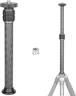 INNOREL ER222C Universal Carbon Fiber Tripod Center Column Extension Tripod Two Piece Center Column Extension Pole for Tripod Monopod DSLR Camera 22.2mm Max Tube