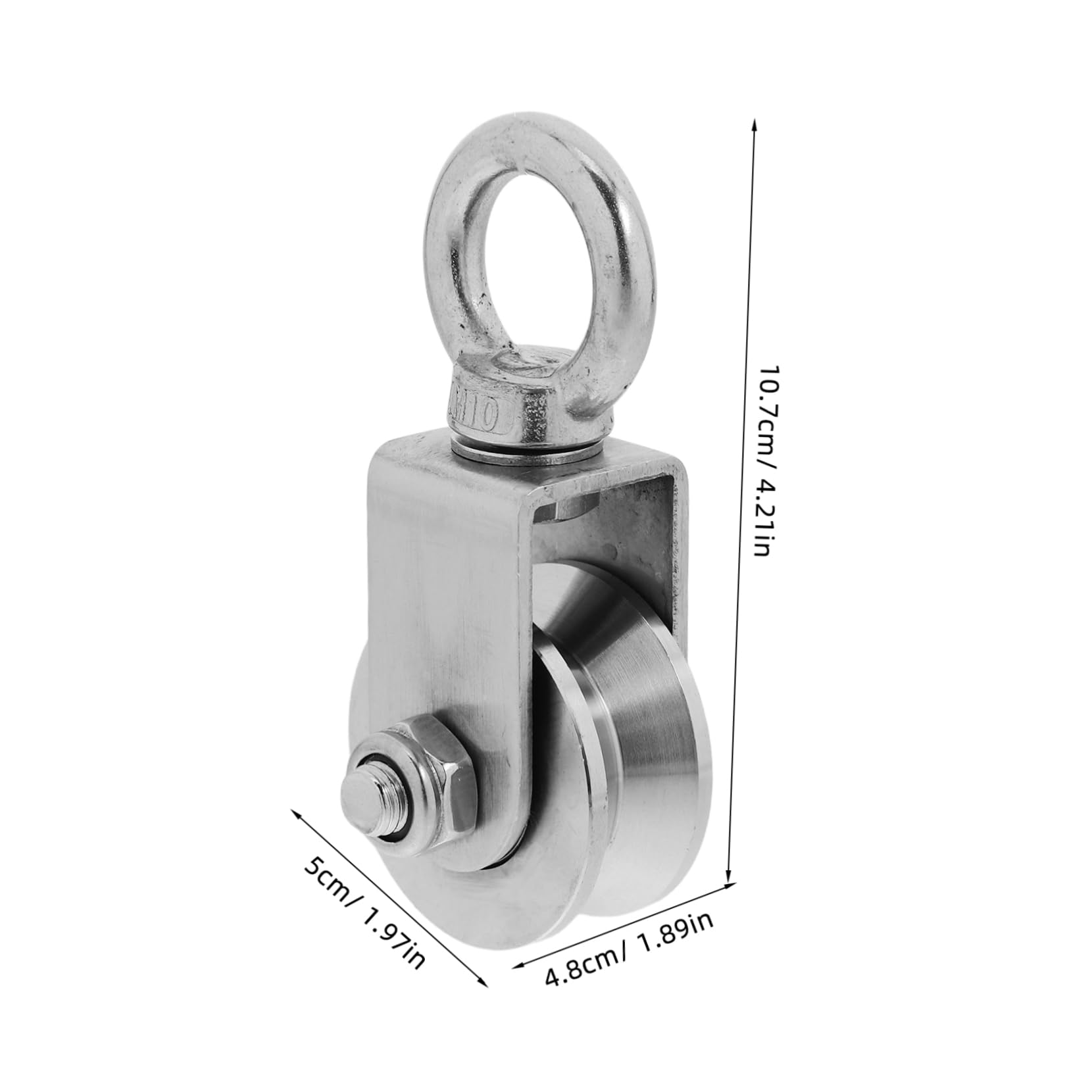 OUNONA Gym Pulley Cable Stainless Steel Single Pulley v Type Roller Bearings Heavy Duty
