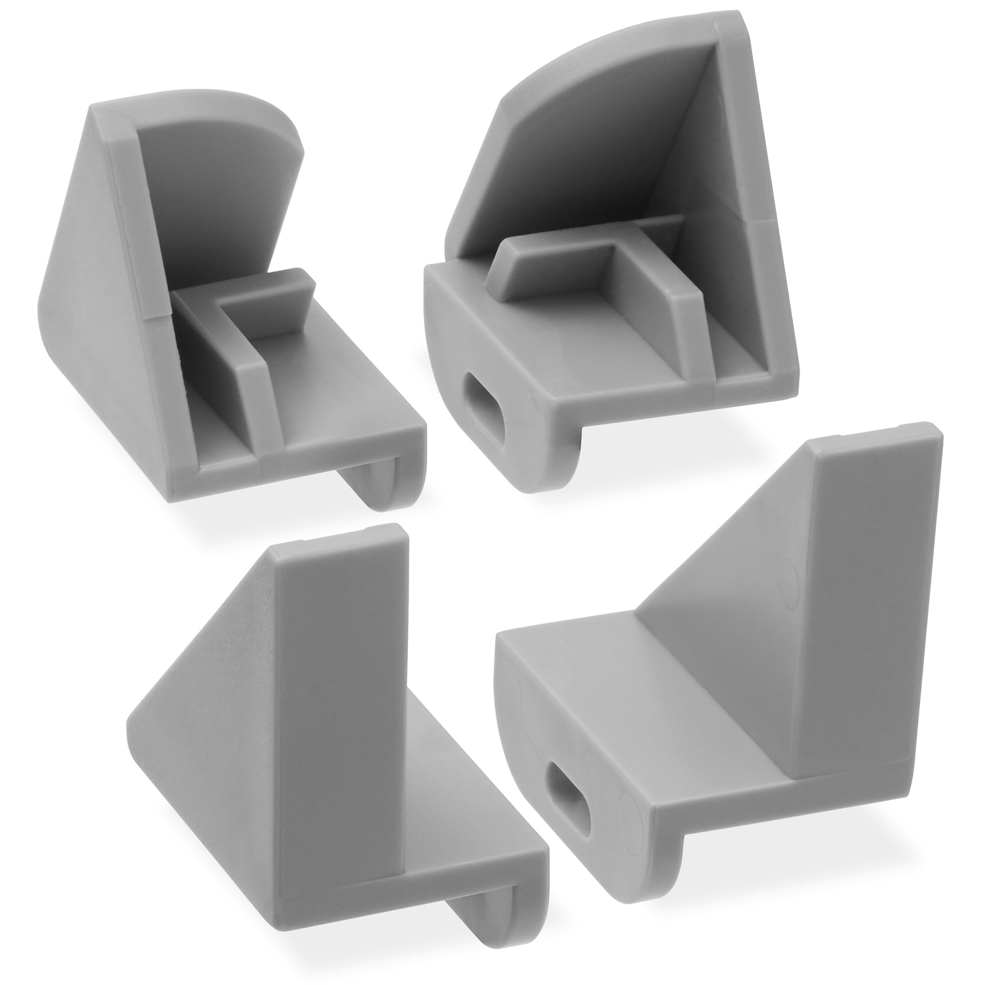 Olde Midway (Set of 4) Replacement Bracket Clips for Hot Dog Roller Machine Glass Cover Sneeze Guards