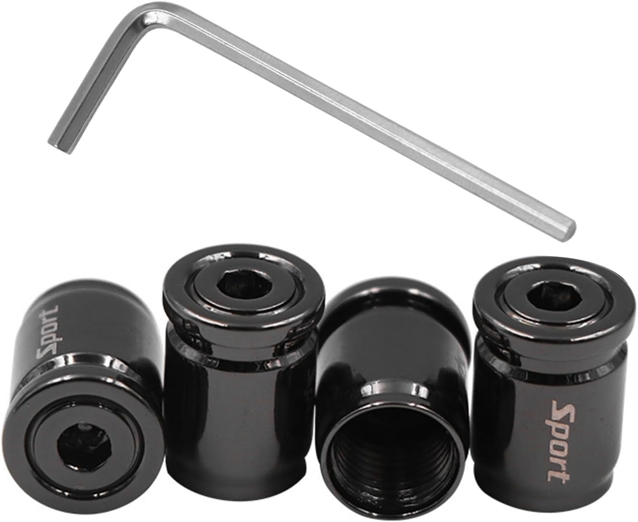 Dickno 4PCS Locking Car Tire Valve Stems Caps, AntiTheft