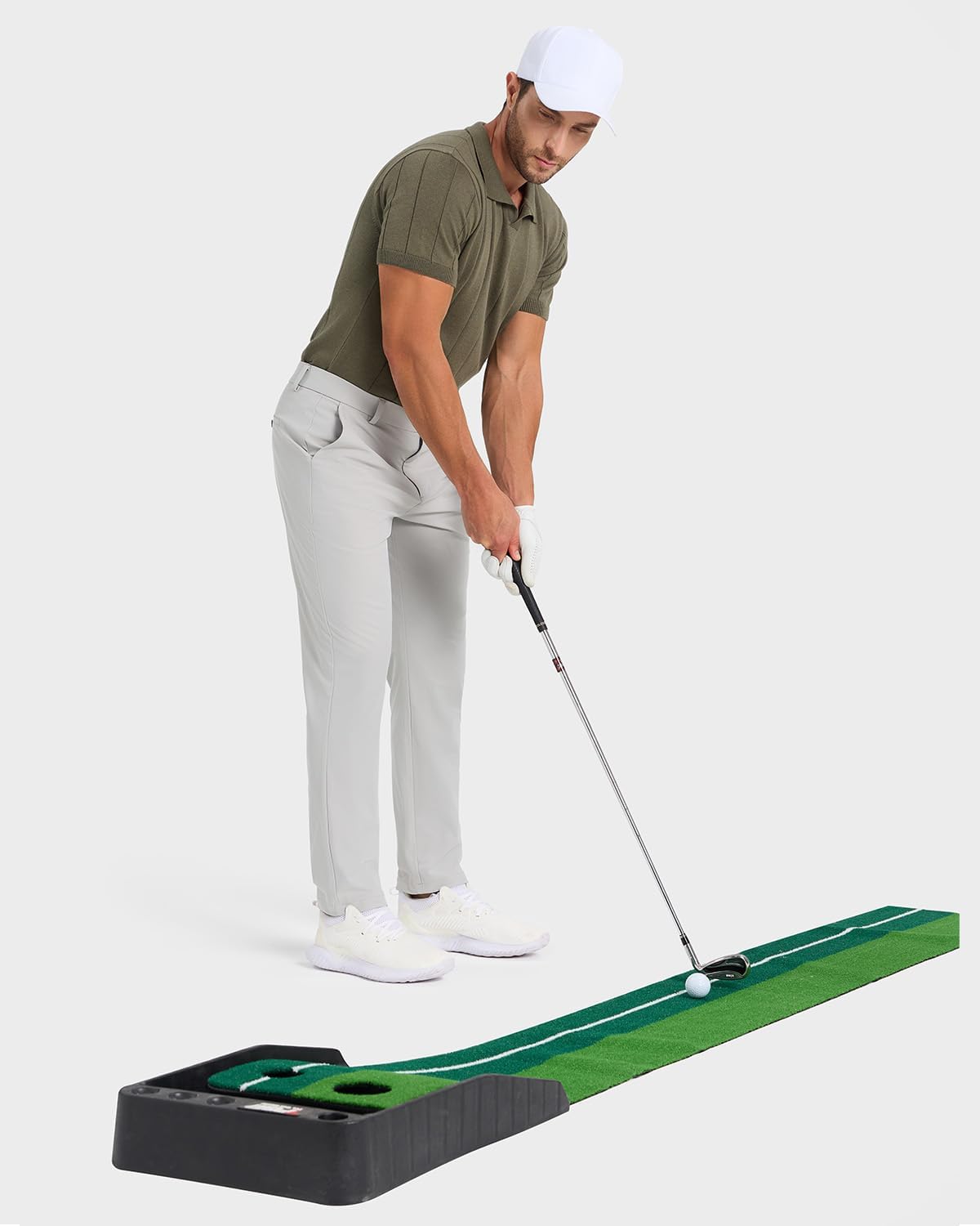 Mens Classic Fit Golf Pants Stretch Dress Pants 30''/32''/34'' Lightweight Casual Suit Pants with Pockets - Image 7