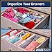 INTELLIDECO Drawer Dividers Organizer (6 Pack), Expandable Drawer Divider Organizers from 11