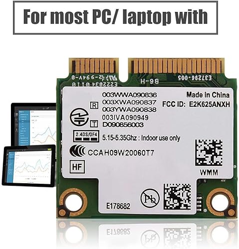 Miniatura 4 de 2.4G/ 5G Dual Band Wireless, 300Mbps AC 802.11 A/B/H/G/N Media Altura Mini PCI-E WiFi Tarjeta de red WiFi para 6250 WiMax compatible con