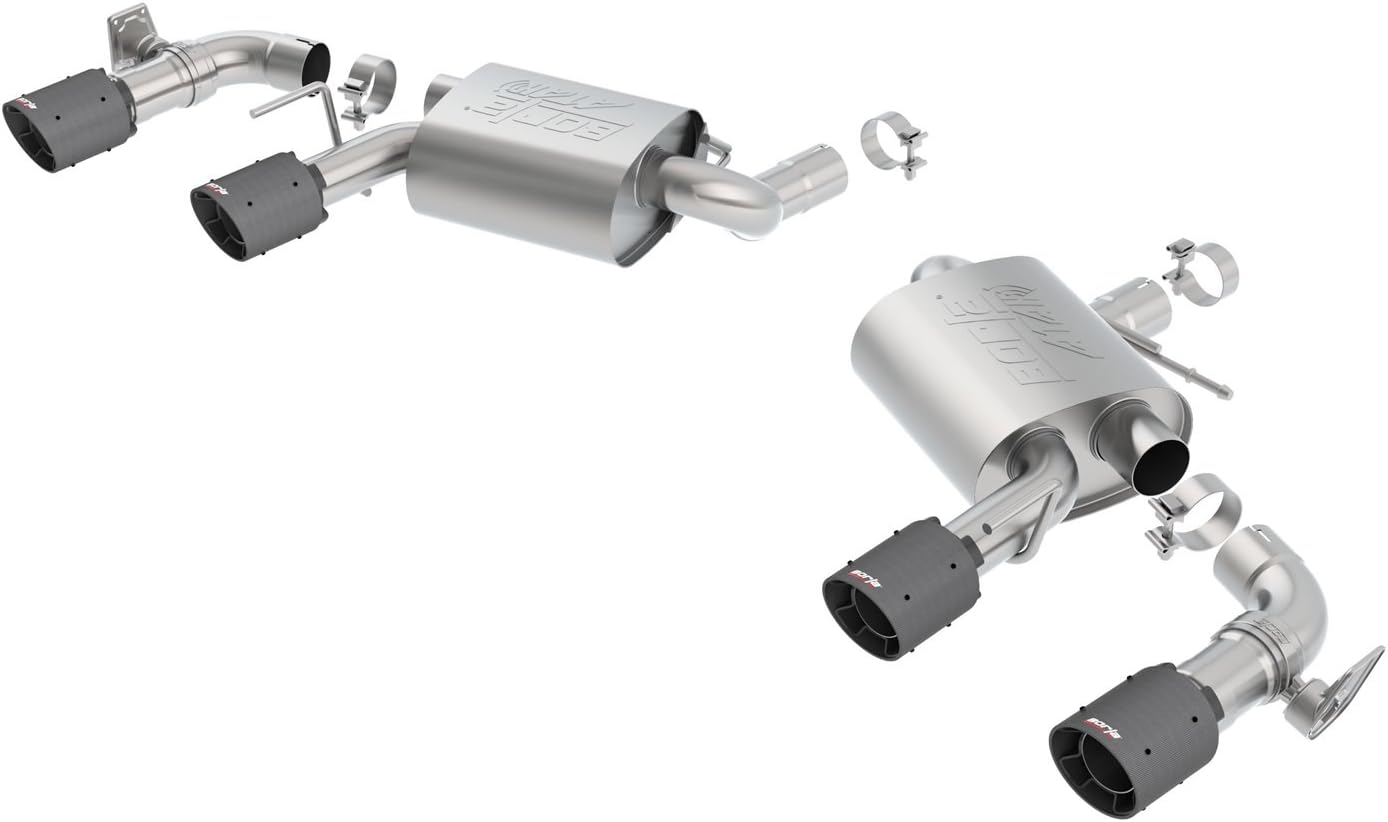 BORLA 11925CFBA Axle-Back Performance Exhaust System for 2016-2023 Chevrolet Camaro SS 6.2L V8 Automatic/Manual Transmission With Dual Mode Exhaust (NPP) Valves.
