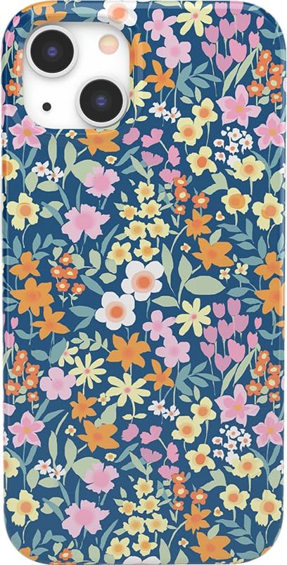 Casely iPhone 13 Case | Compatible with MagSafe | Full Bloom | Navy Floral Case