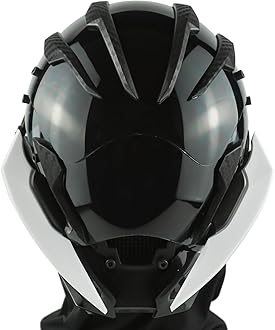 Punk Gothic Mask Helmet for Adult, Mechanical Sci-fi Gear Cosplay Costume Accessory Samurai Futuristic Helmet