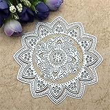 3pcs Flower Doily Metal Die Cuts,Round Rose Flower Cutting Dies Cut Stencils for DIY Scrapbooking Album Decorative Embossing Paper Dies for Card Making