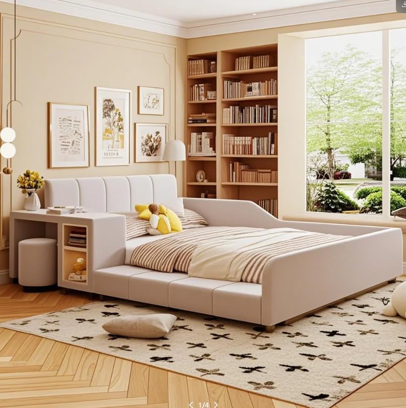 Amazon.com: Tdewlye Modern Full Size Upholstered Grounded Bed