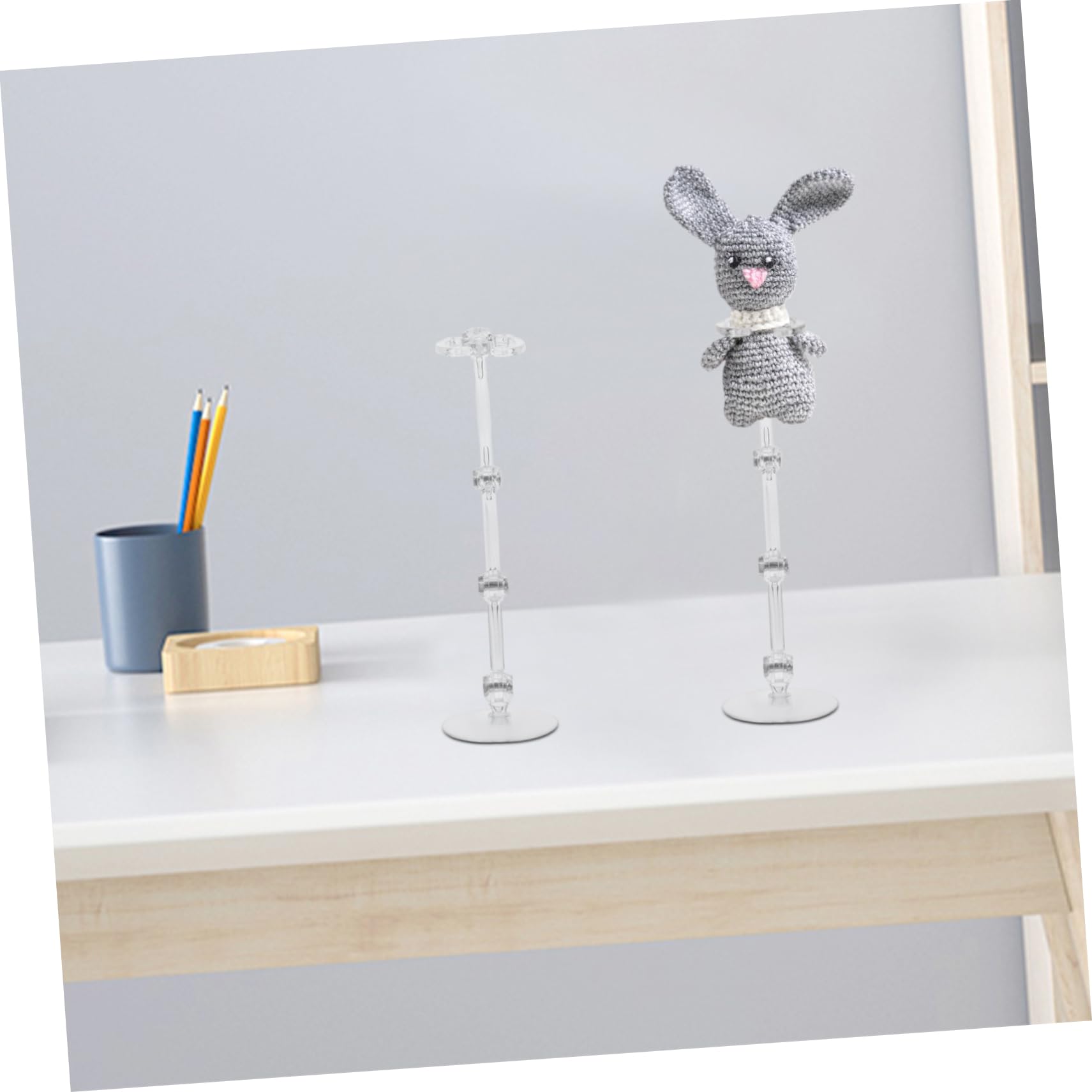 Supvox 20 Teiliges Transparentes Figuren Display Ständer Set Verstellbare Puppen Modell Ständer mit Stabiler Basis für Sammelfiguren Präsentation zu Hause Laden und Ausstellung