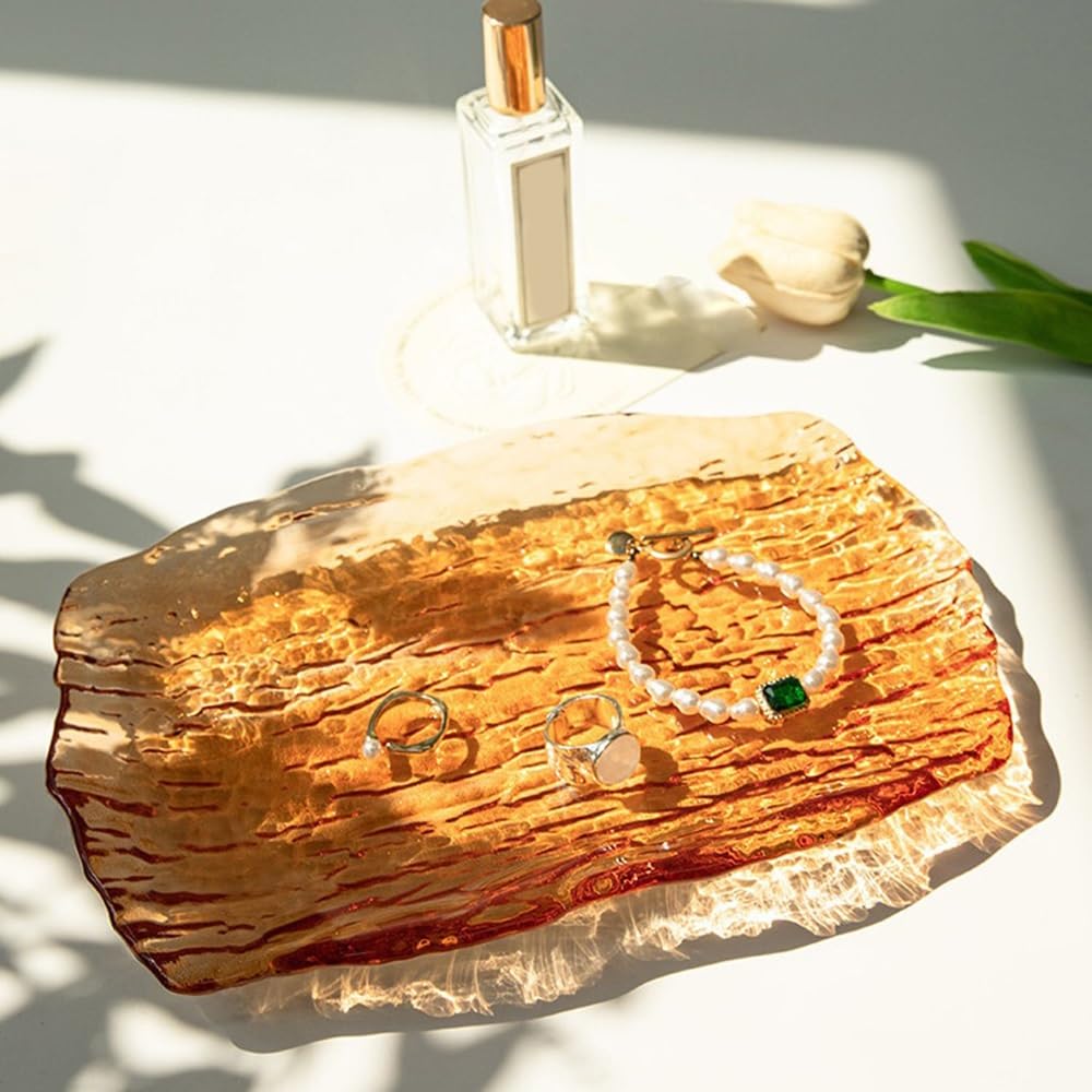 Armadi Tree Patterned Colored Glass Jewelry Rack Tray Ring | Earring Bracelet Display