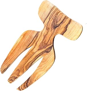 Manos de ensalada, garra mezcladora de ensalada de madera, utensilios de servir hechos a mano, herramientas ergonómicas para mezclar alimentos, ideal para frutas, granos, preparación, mostrador
