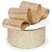 Morex Ribbon 98509/10-935 Princess Glitter Metallic and Nylon Ribbon, 1-1/2-Inch by 10-Yard, Bright Gold