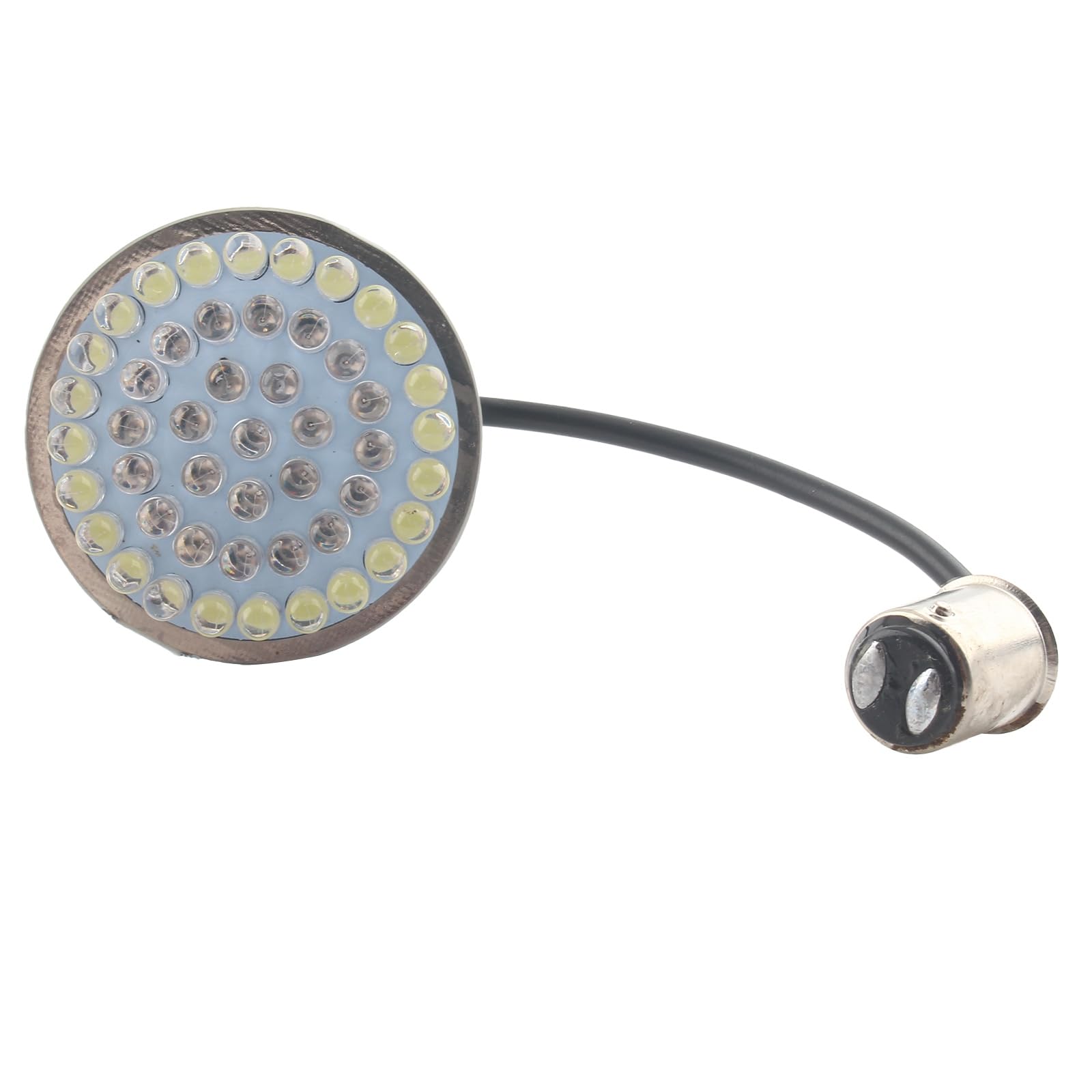 2 Zoll LED-Blinker 1157 Bullet, bernsteinfarbene Blinker, weiße Laufbirnen, kompatibel mit Harley Touring Dyna Softail Sportster Tri Glide