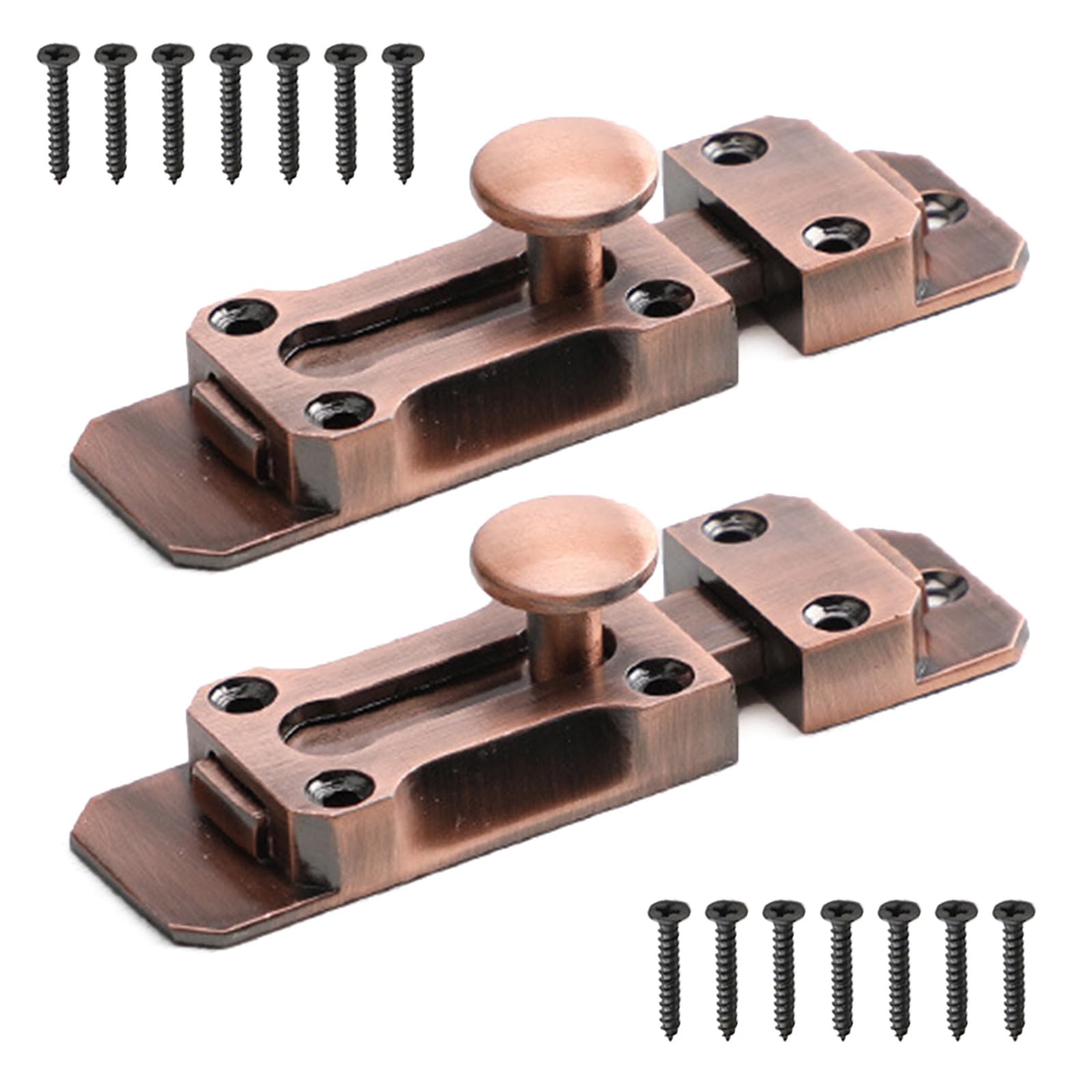 Multipurpose Sturdy 3Inch Zines Alloy Door Latches for Indoor Accessory and Kitchen Supplies Door with Simple Operations Slide