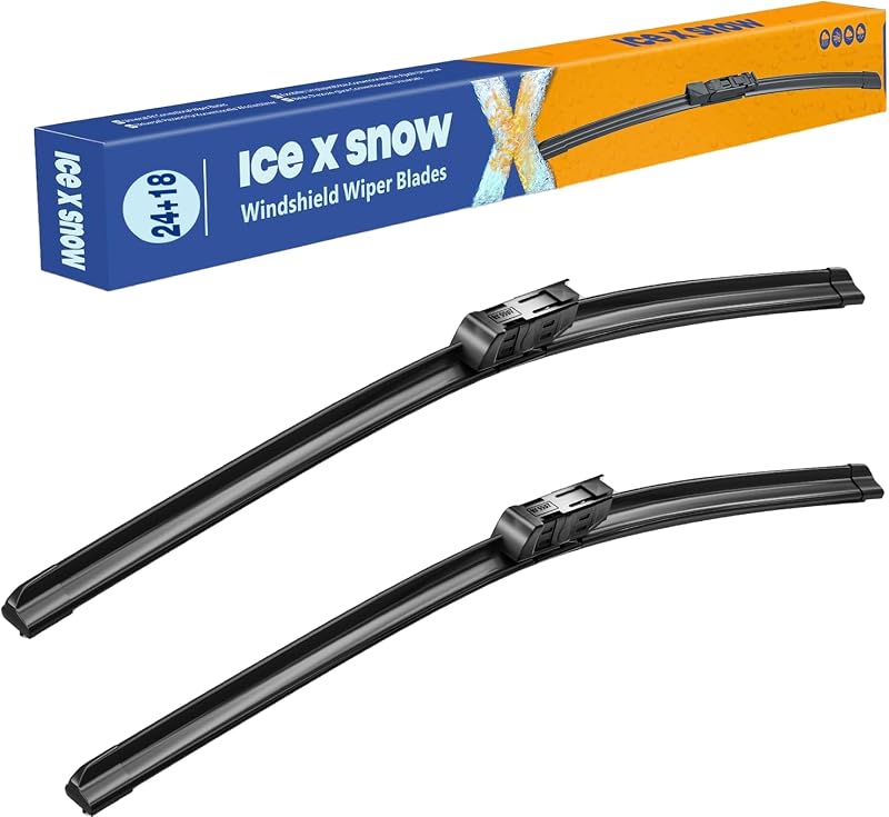 Palhetas do limpador de para-brisa em silicone icexsnow 60,96 cm + 45,72 cm para Mazda CX-5 e CX-9 – 2 unidades