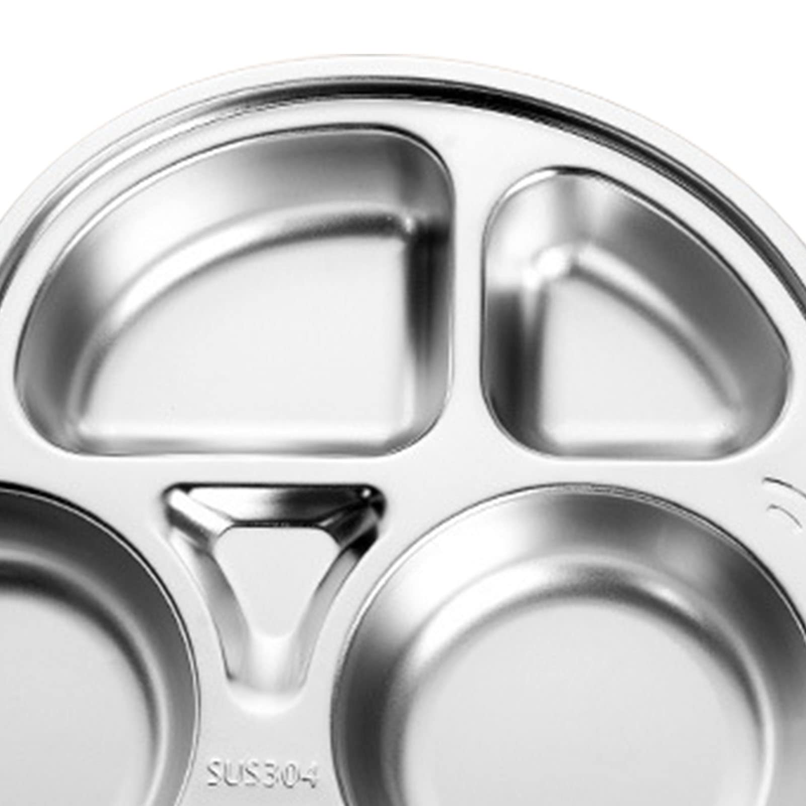 Stainless Steel Cartoon Divided Platter Fun Shape Drop Proof Dinner Tray for Kindergarten, Food Grade Plate for Kids Home Picnics Camping (Car) — view 2