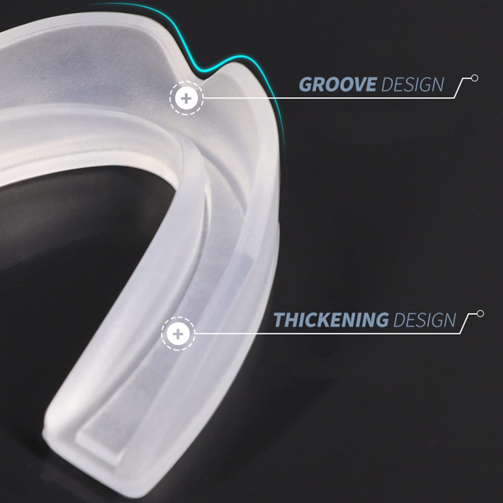 Paradenti Sportivo da 2 Pezzi Slim Fit Gum Shield, Paradenti Professionale per Rugby, Arti Marziali, Karate, Rugby, MMA, Boxe, Hockey, per Bambini Junior E Adulti