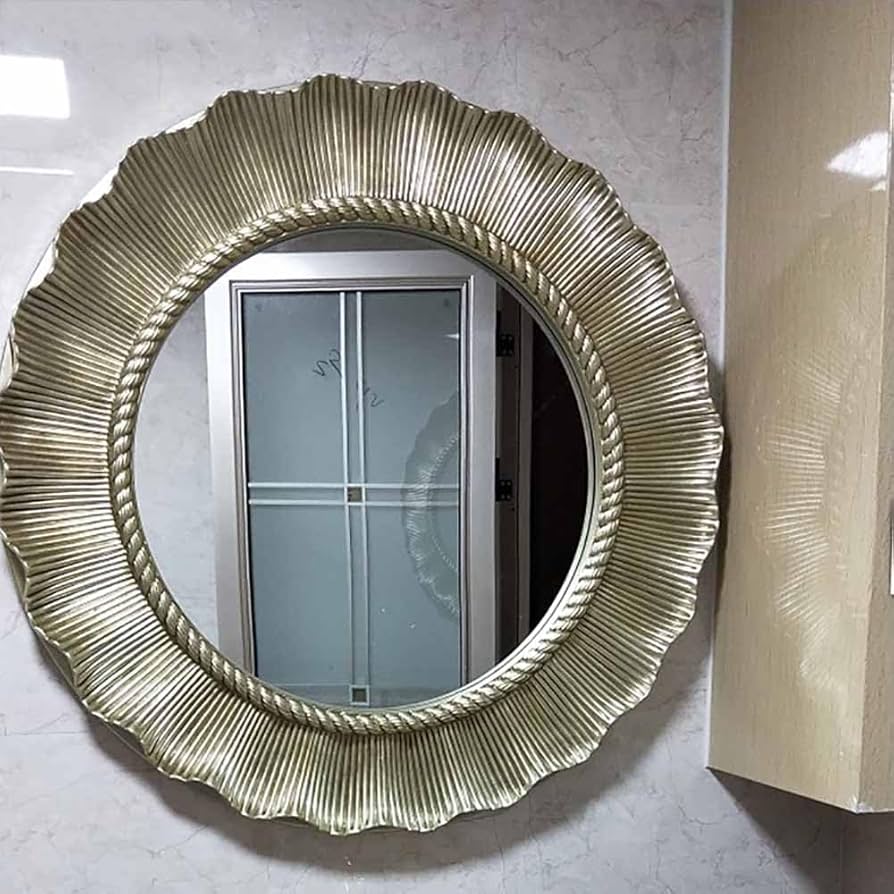 クラシカルな バロック調　 壁掛け鏡 　ウォールミラー　アンティークヴィンテージ クラシカルな バロック調 壁掛け鏡 ウォールミラー アンティーク