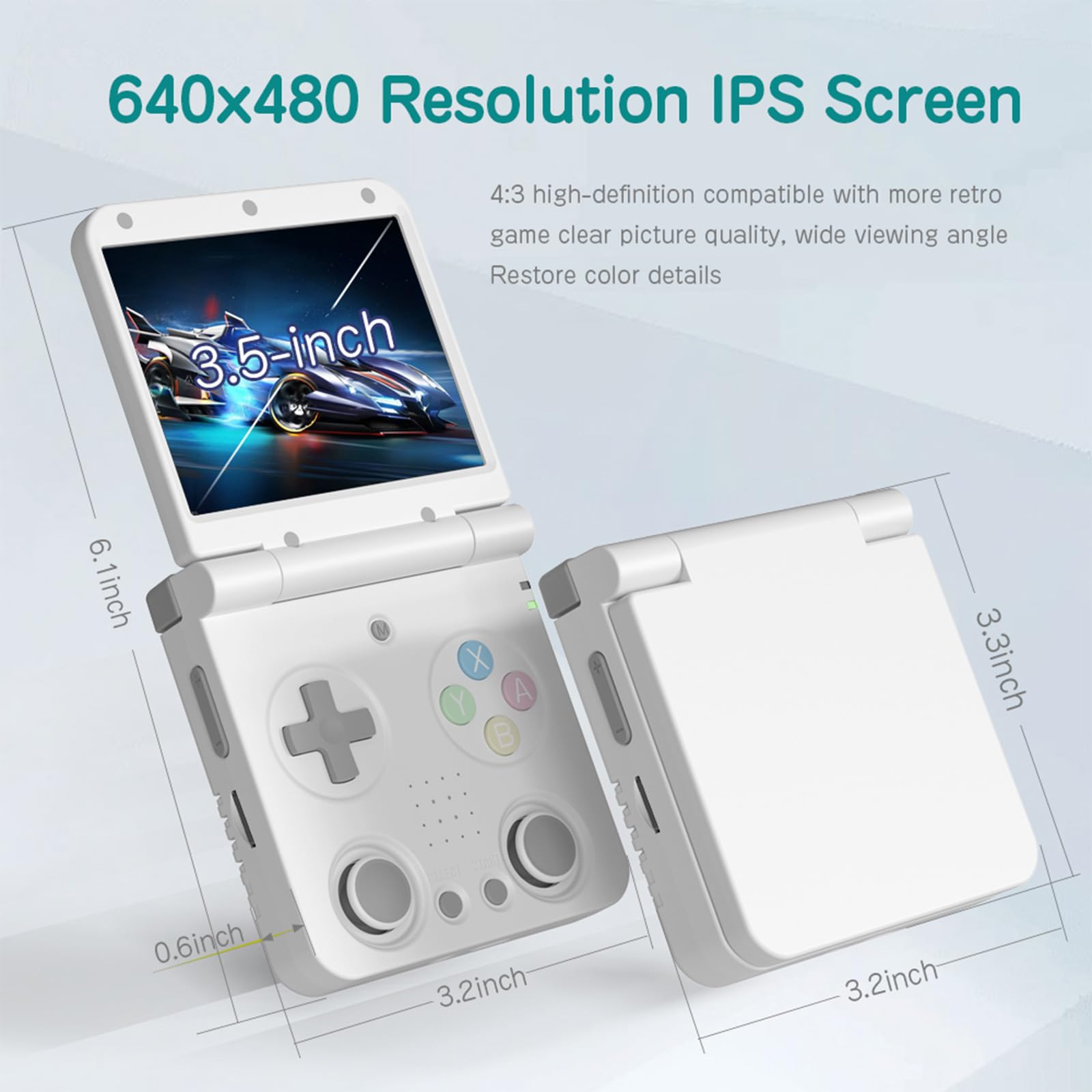 Console di Giochi Portatile Retrò a Handheld Pieghevole, Con Batteria da 3000mAh (Scheda TF Non Inclusa), Design Flip Supporta WiFi e Bluetooth 4.2 Ideale per Adolescenti e Adulti