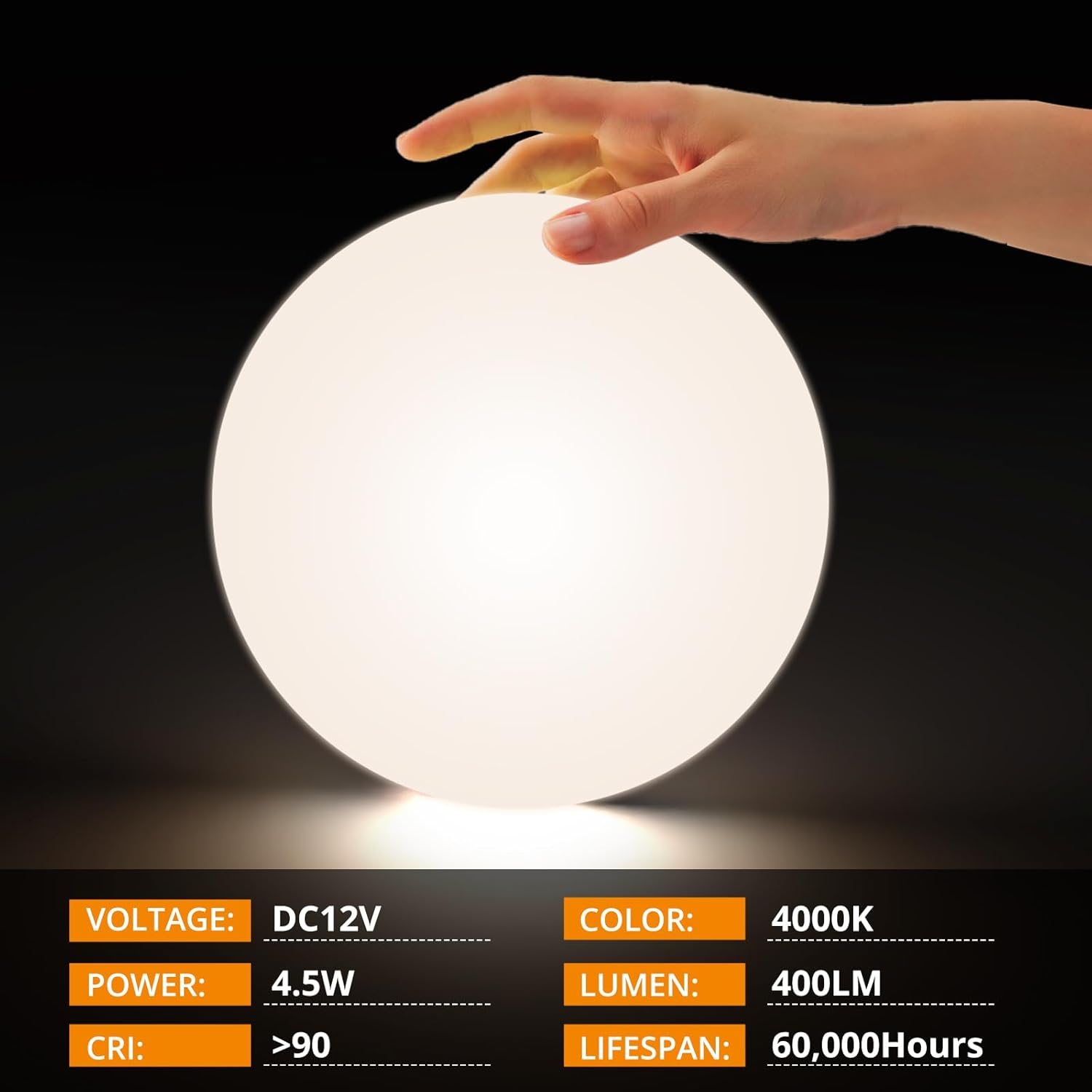 GZV RV Interior Light, 4.5 Inch RV Led Ceiling Puck Lights 12V, RV Boat Interior Light, Dimmable Light for Camper Travel Trailer Motorhome, 6Pack(4000K with Nature Light)