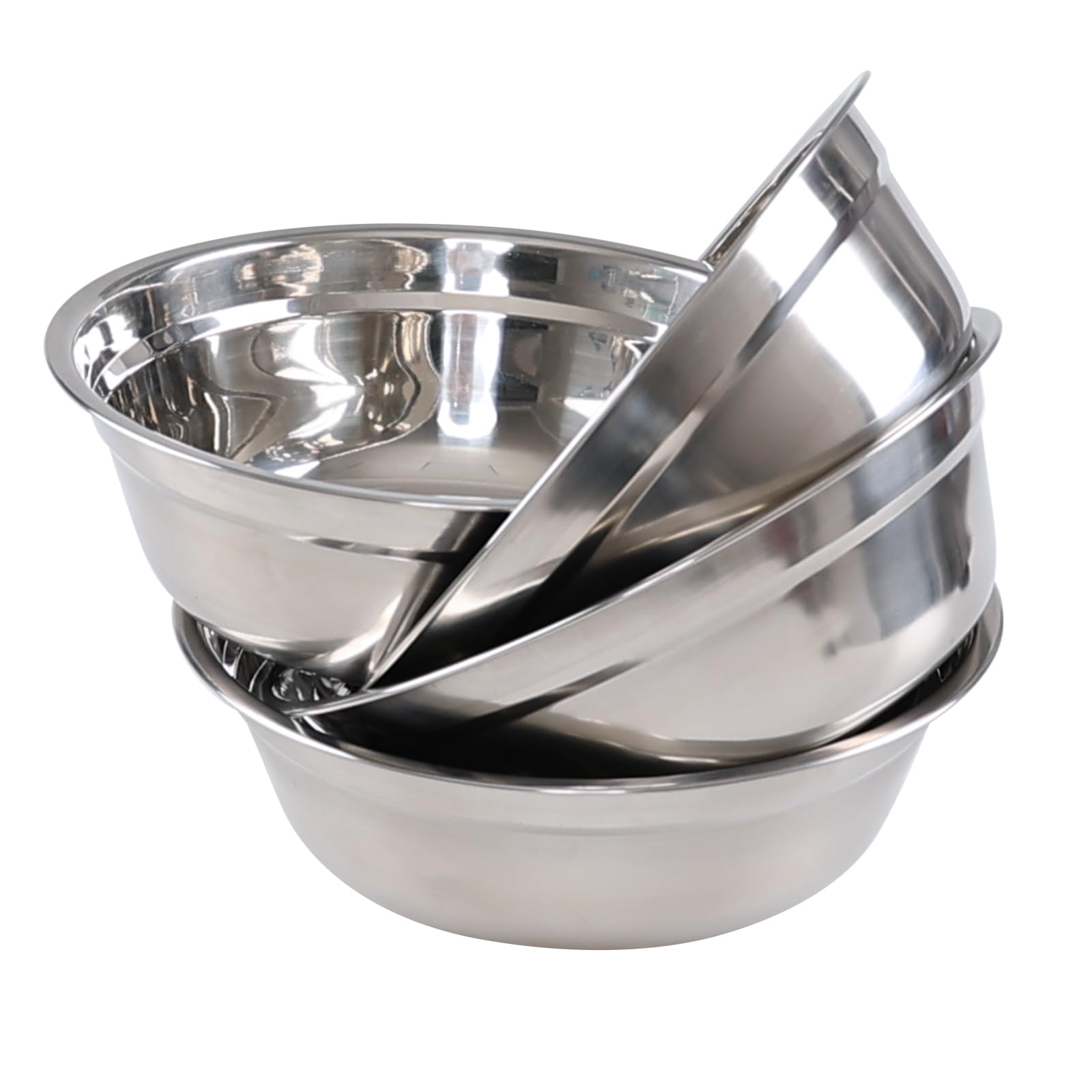 Bol salade inox lot de 4 grands bols en acier inoxydable pour cuisine