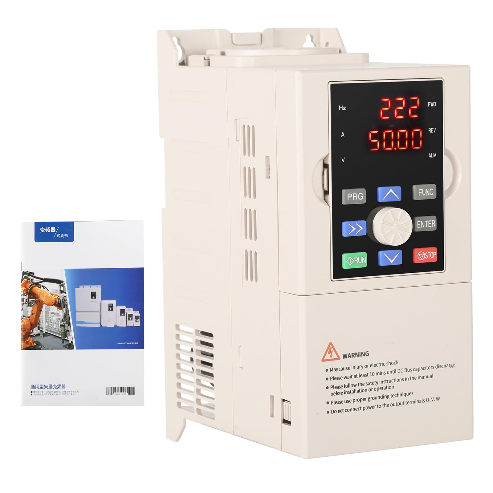 DEWIN Inverter Trifase 380V 2,2KW, Ingresso e Uscita Trifase, Convertitore di Frequenza VFD