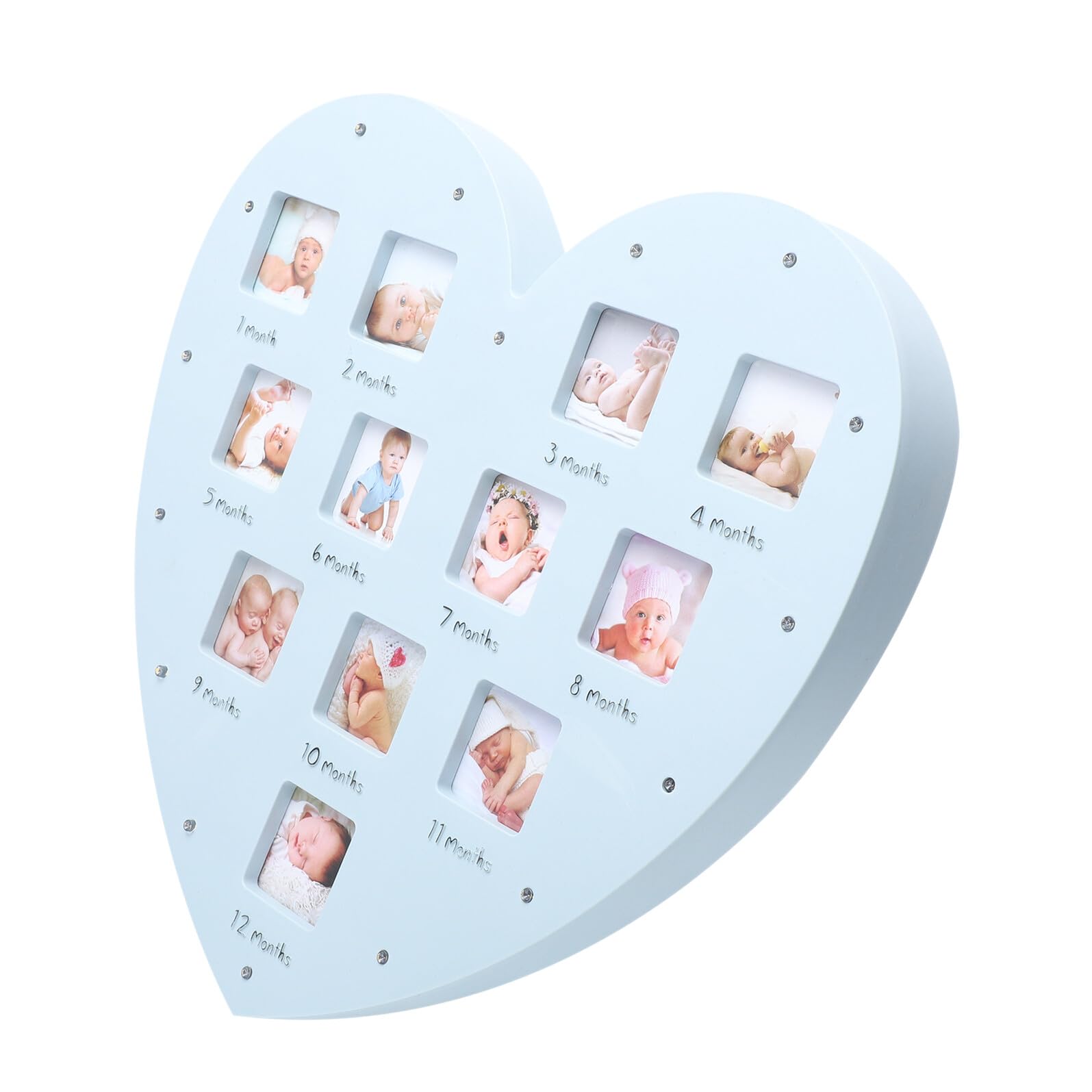 Cadre photo bébé suivi croissance lumineux 12 mois sans pile pour mur enfant