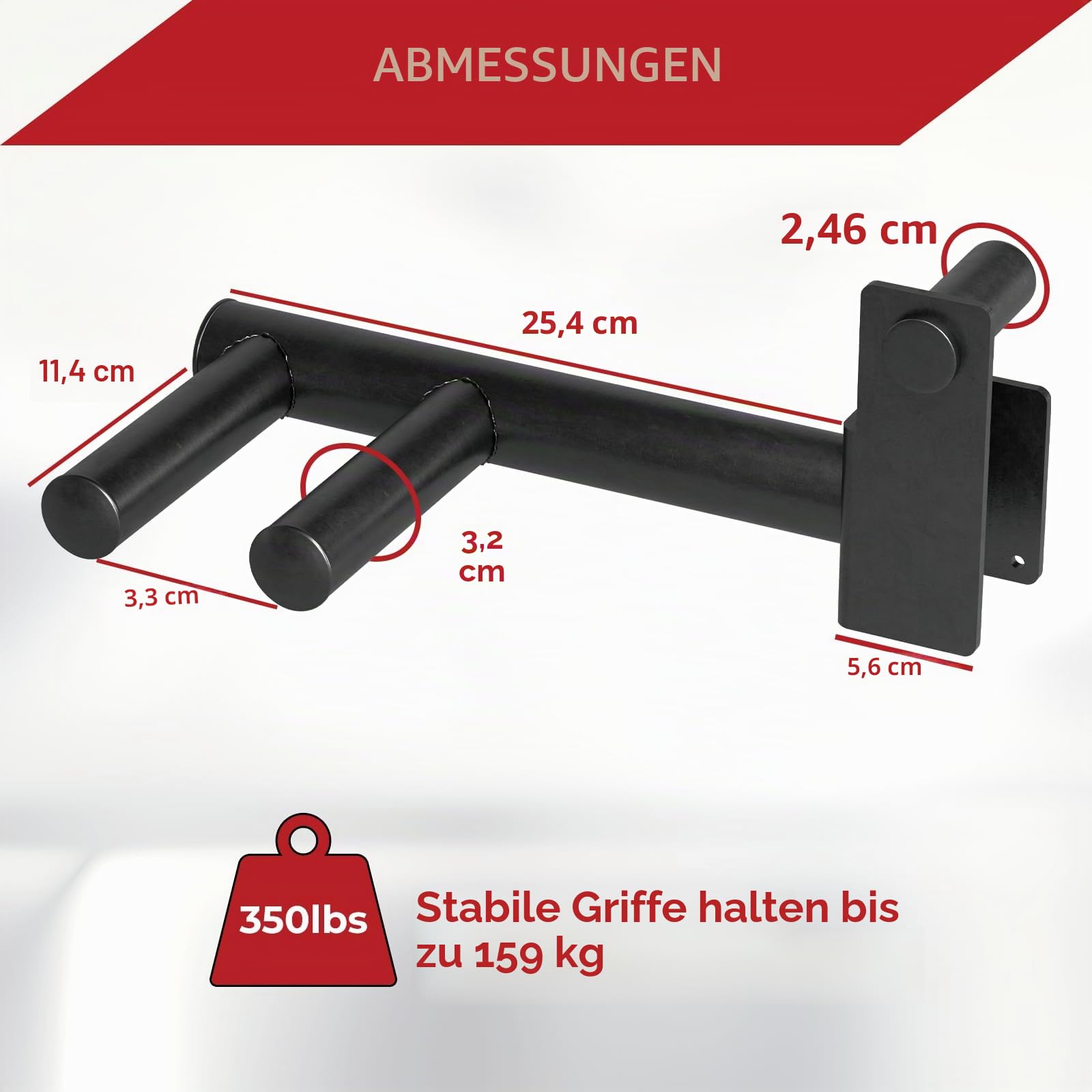 'Yes4All 350 LBS Capacity - Dip Bars for 2x2 with 1'' Hole Power Cage, Squat Rack Attachments - Narrow and Wide Grip Handles Dip Attachment for Dips, Pull Up, Push-up'