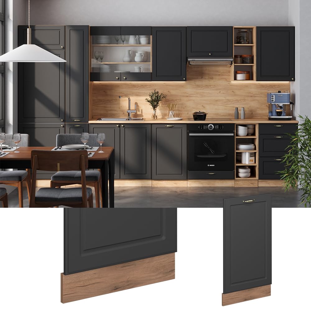Vicco Panel przedni zmywarki "Fame-Line", Antracytowo-złoty, 45 cm | BP Antracyt, à combiner avec d'autres modules de la série Fame-Line