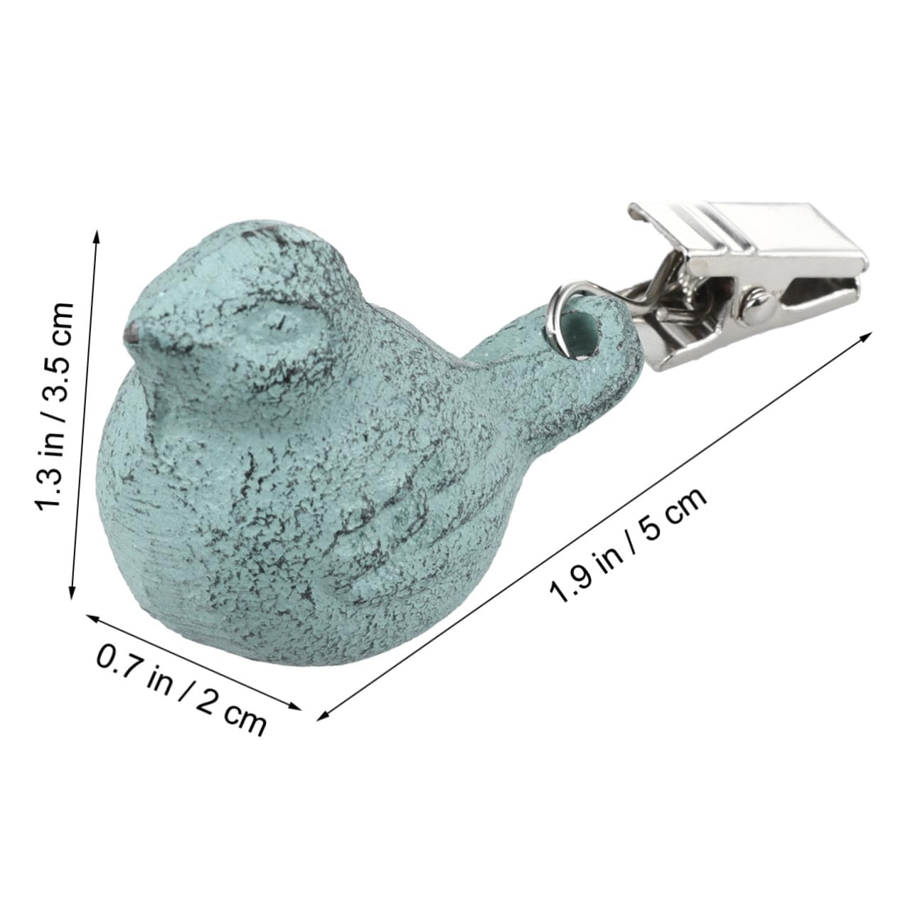 4 STÜCKE Tischdeckenklammern aus Robustem Eisen mit Kreativem Vogel Design Wetterfeste Tischdeckenbeschwerer für Outdoor Picknick Garten Hochzeit und Esszimmer Grüne Dekoclips