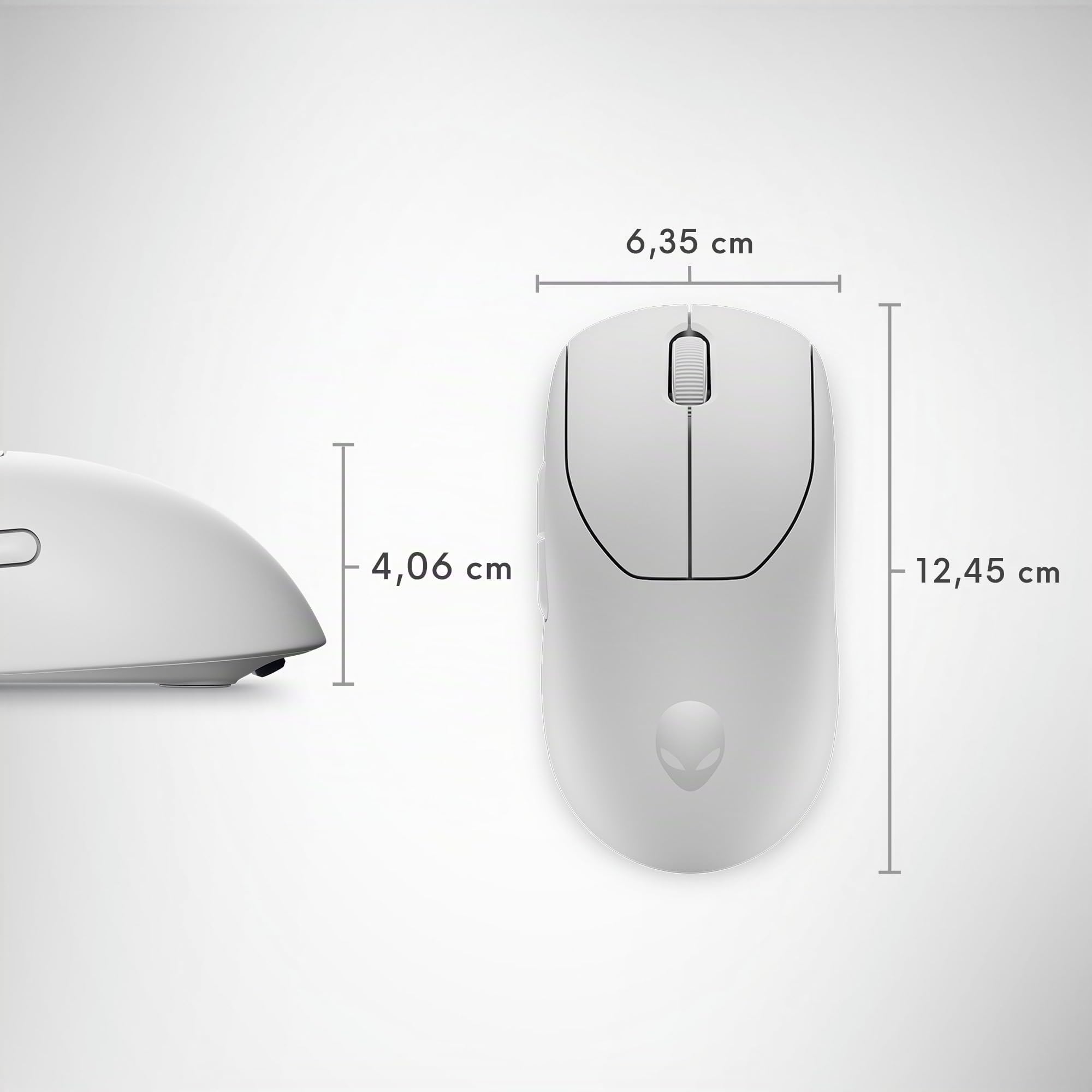 Alienware Pro Souris Gaming Sans Fil, réponse 4 KHz, commutateurs optiques magnétiques, ultralégère <60 g, 120 h d’autonomie, capteur 26 000 PPP, Lunar Light