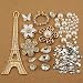 MINI KITTY (Phone shell is not included, only DIY material contained) 3D Bling Elegant Eiffel Tower pearl diamond butterfly beautiful chrysanthemum flowers Cell Phone Flat back Kawaii Deco Kit / Set ,cellphone diy Valentine's Day Lovers Easter best unique creative cool gift for iphone 4 4S ,iphone 5 5c 5G,for iphone 6 for iphone 6 plus for samsung note 4 samsung s5 mini s5 i9600 for samsung galaxy s3 i9300 ,for samsung galaxy s4 i9500 for sony/htc/nokia/google etc +free microfiber cloth