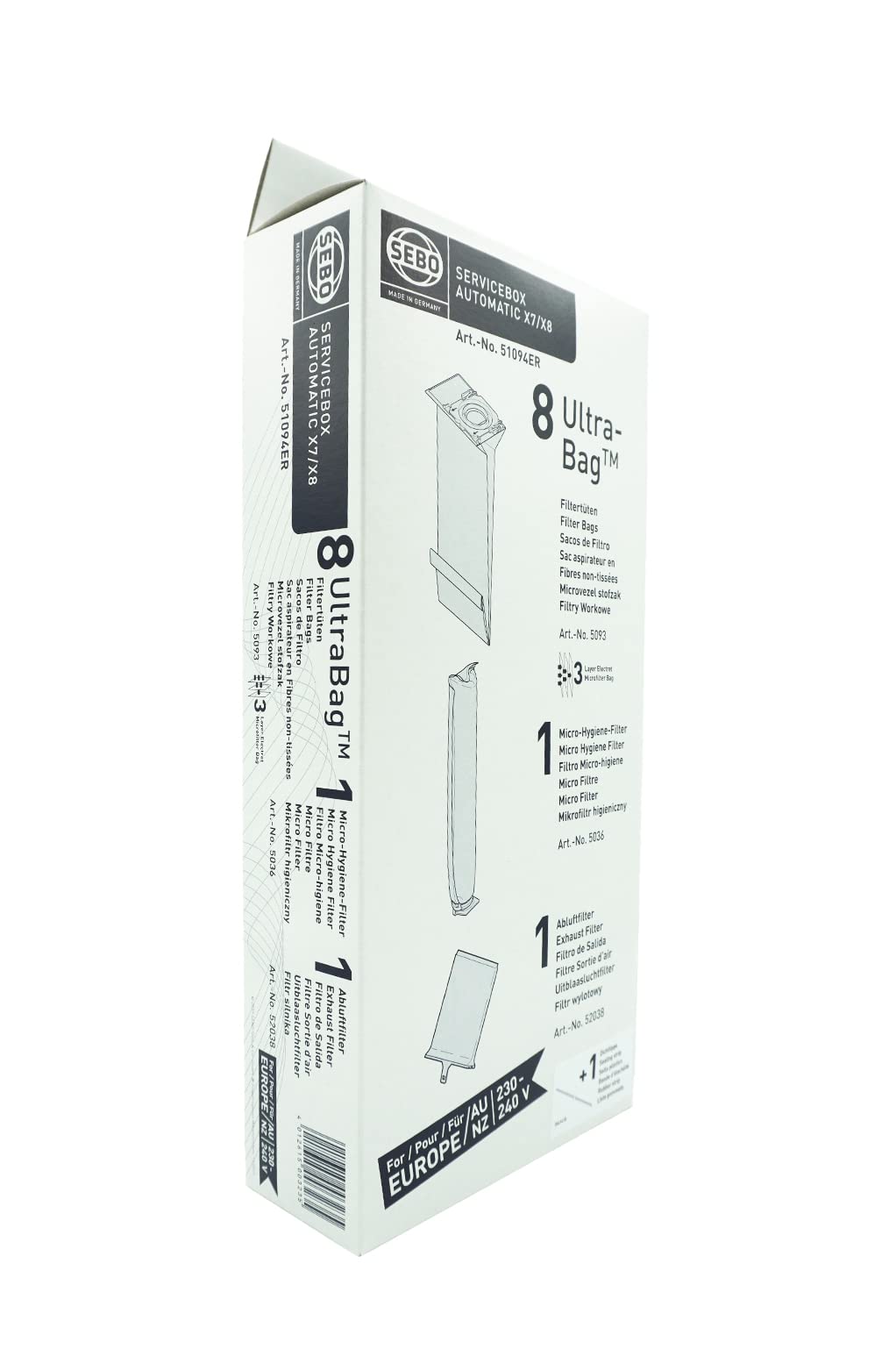 SEBO 51094ER Service Box for X7 & X8