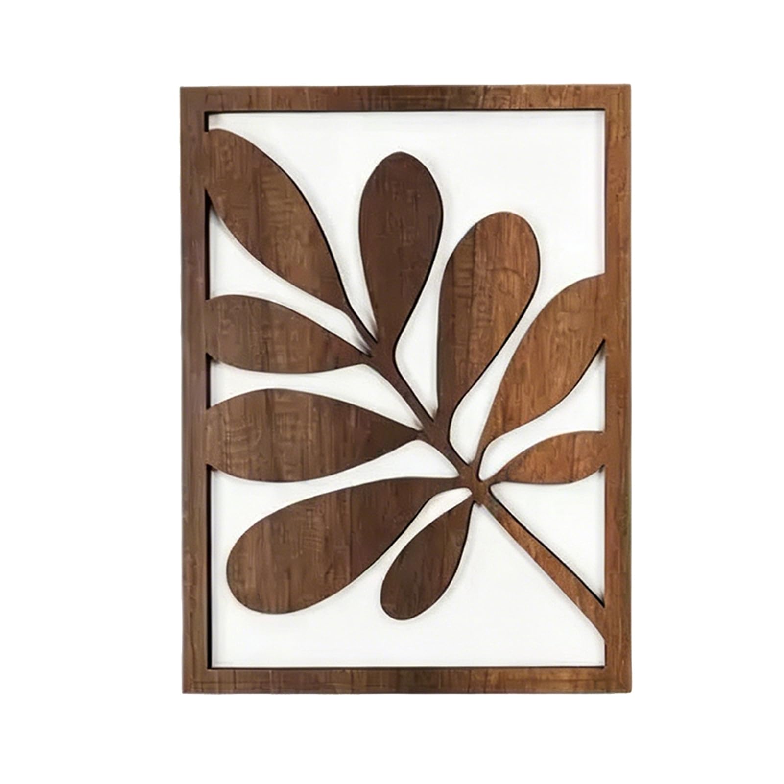 pidodou 3Pcs Hollow Carved Wooden Leaves Wall Art, Minimalist Tropical Boho Plant Wall Sculpture Panels for Living Room Home Decor 1 Set Onesize