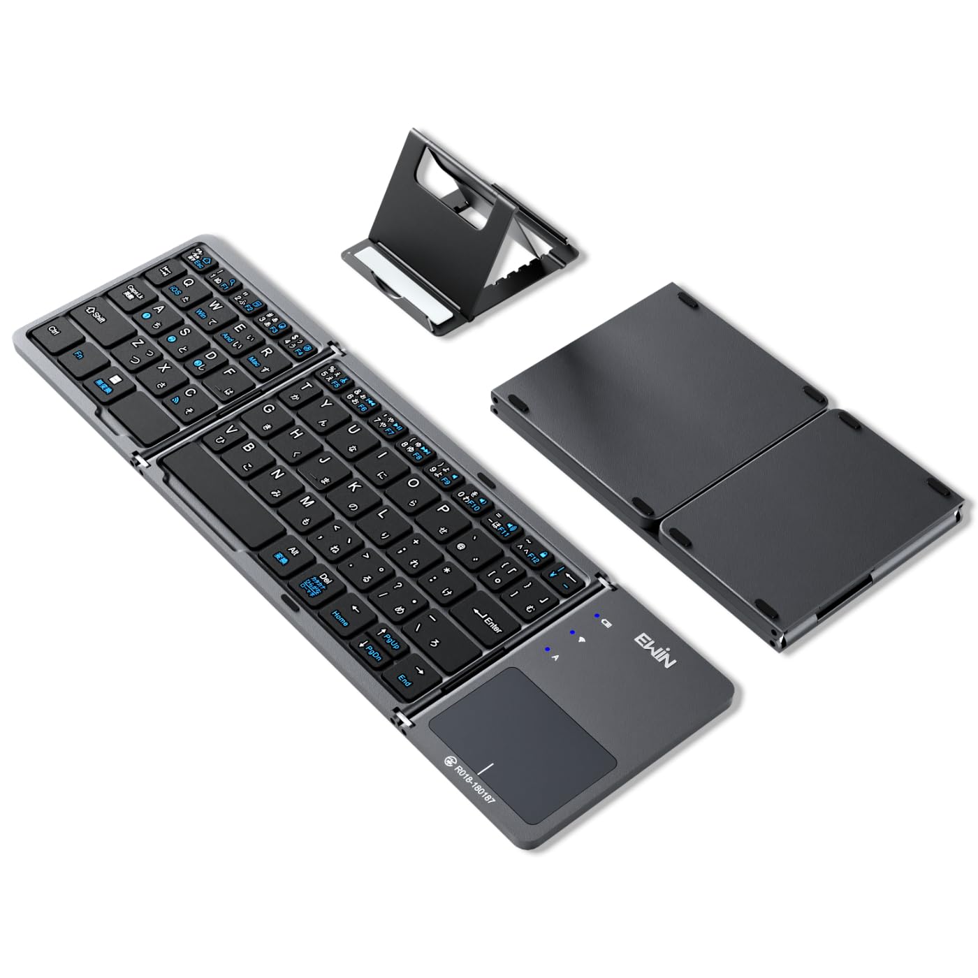 Ewin キーボード bluetooth 折りたたみ ワイヤレス タッチパッド付…