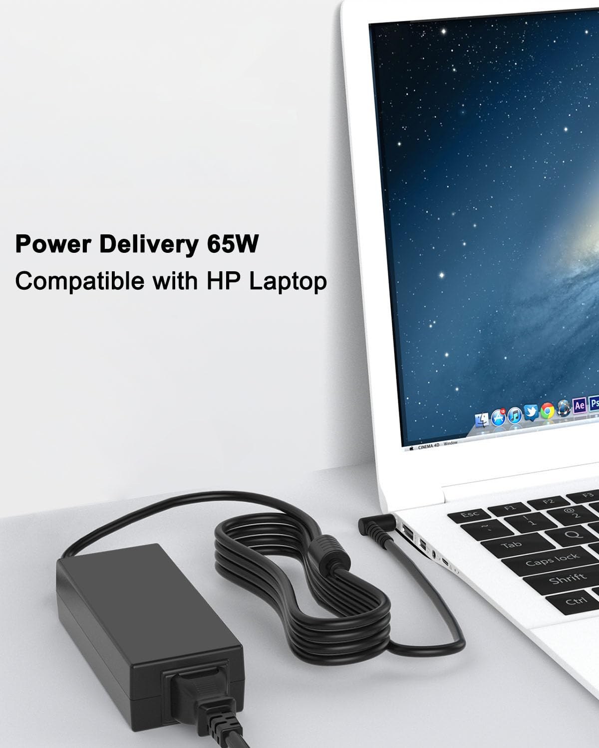 65 W Caricatore Compatibile con HP 17 15s 14 14s: 15-CS 15-CP 15-DA 15-DB 15-DY 15-EF 15-FD: 15-ef0023dx ef0021nr ef0875ms 15-fd0083wm 15-cs3055wm, 14-DK 14m 14s 14-dk portatile da