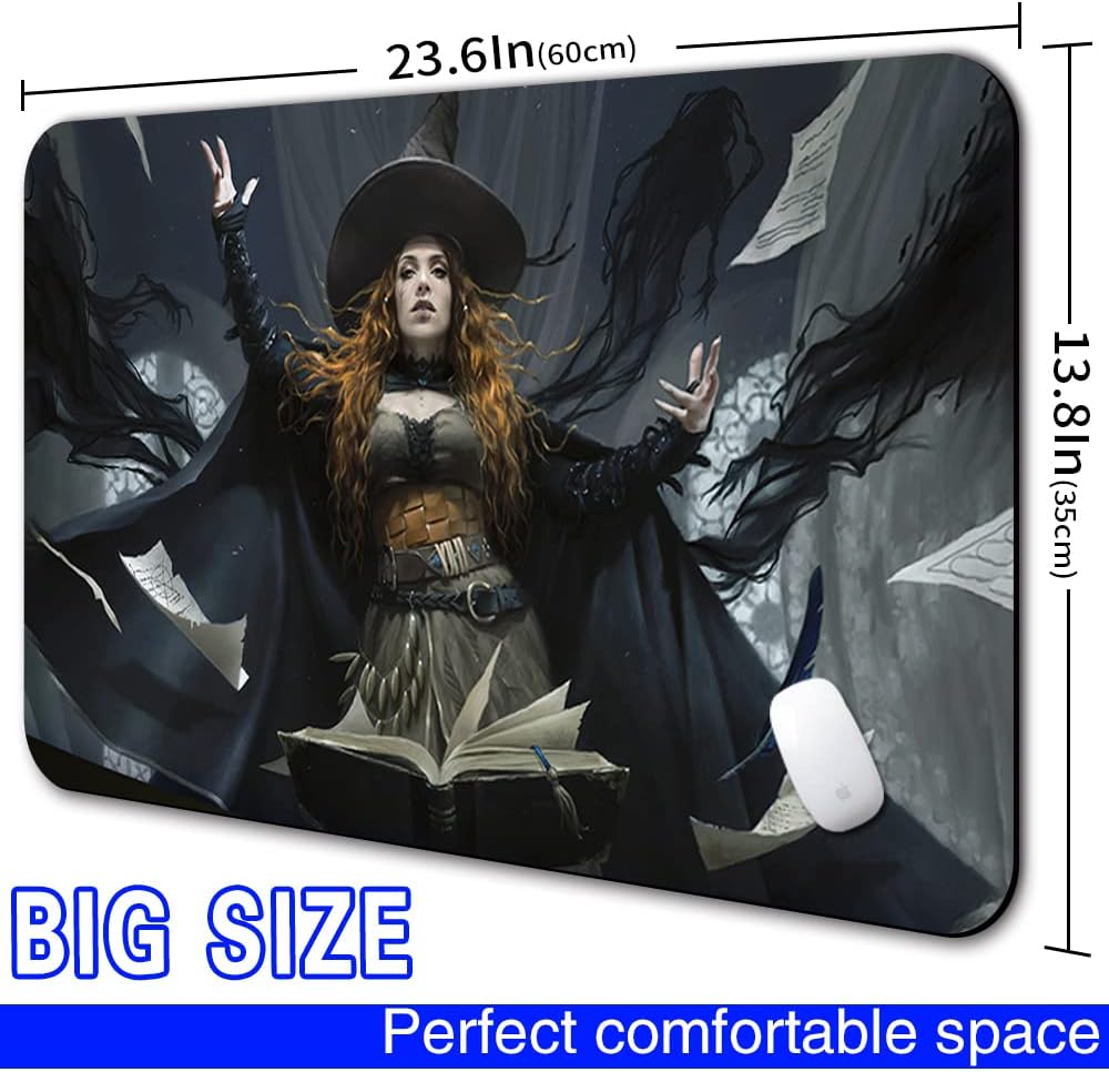 Tasha, The Witch Queen - Board Game TCG Playmat - 23.6x13.8 inches - Compatible for TCG MTG Playmat Free Bag