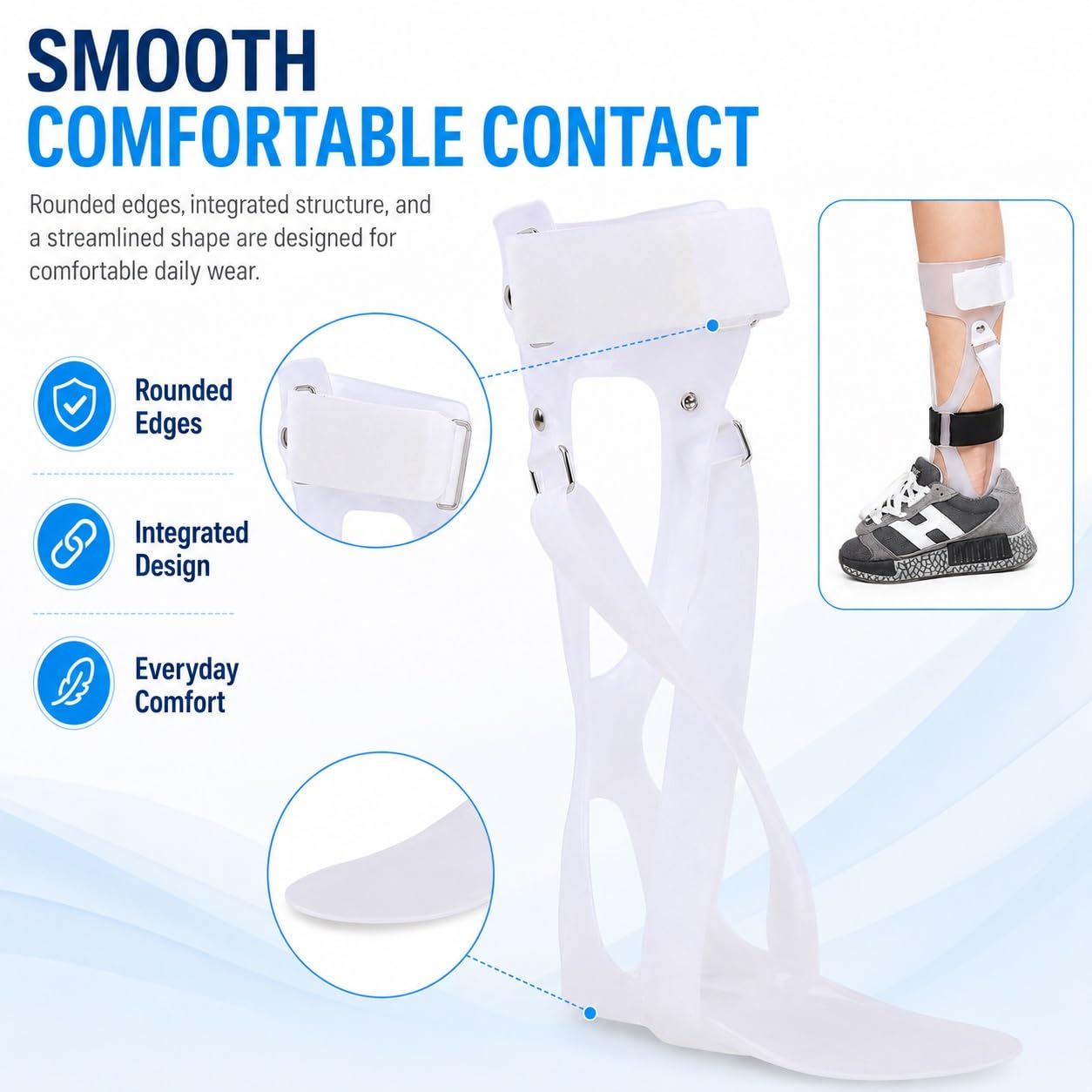 Genérico Férula AFO para pie caído con Correas Ajustables, para Deporte y Caminar a Diario, Modelo CJDW1054 (Left S)