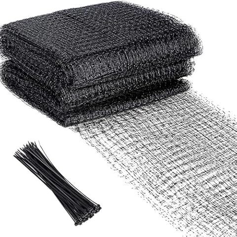 Anyoupin Bird Netting, 7 x 100 Ft Garden Netting for Protect Fruit Trees, Heavy Duty Bird Net for Vegetables and Plants, Animal Fence, Against Birds, Black Cover