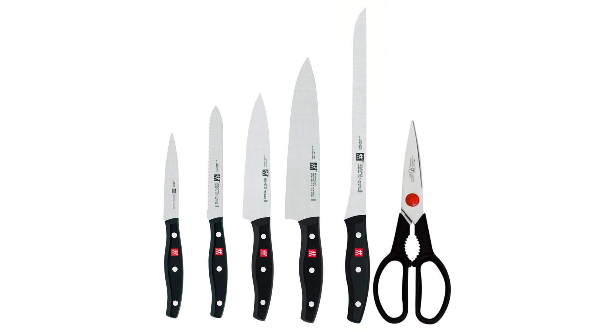 Zwilling Twin Pollux Lot de 5 couteaux + ciseaux domestiques multifonctions Noir