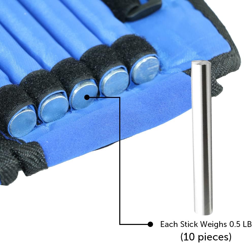 Gymenist Pair Of Adjustable Ankle Weights Can Be Adjusted Easily With Metal Sticks Weight Set of 2 Wrist and Ankle Workout Exercise Weights