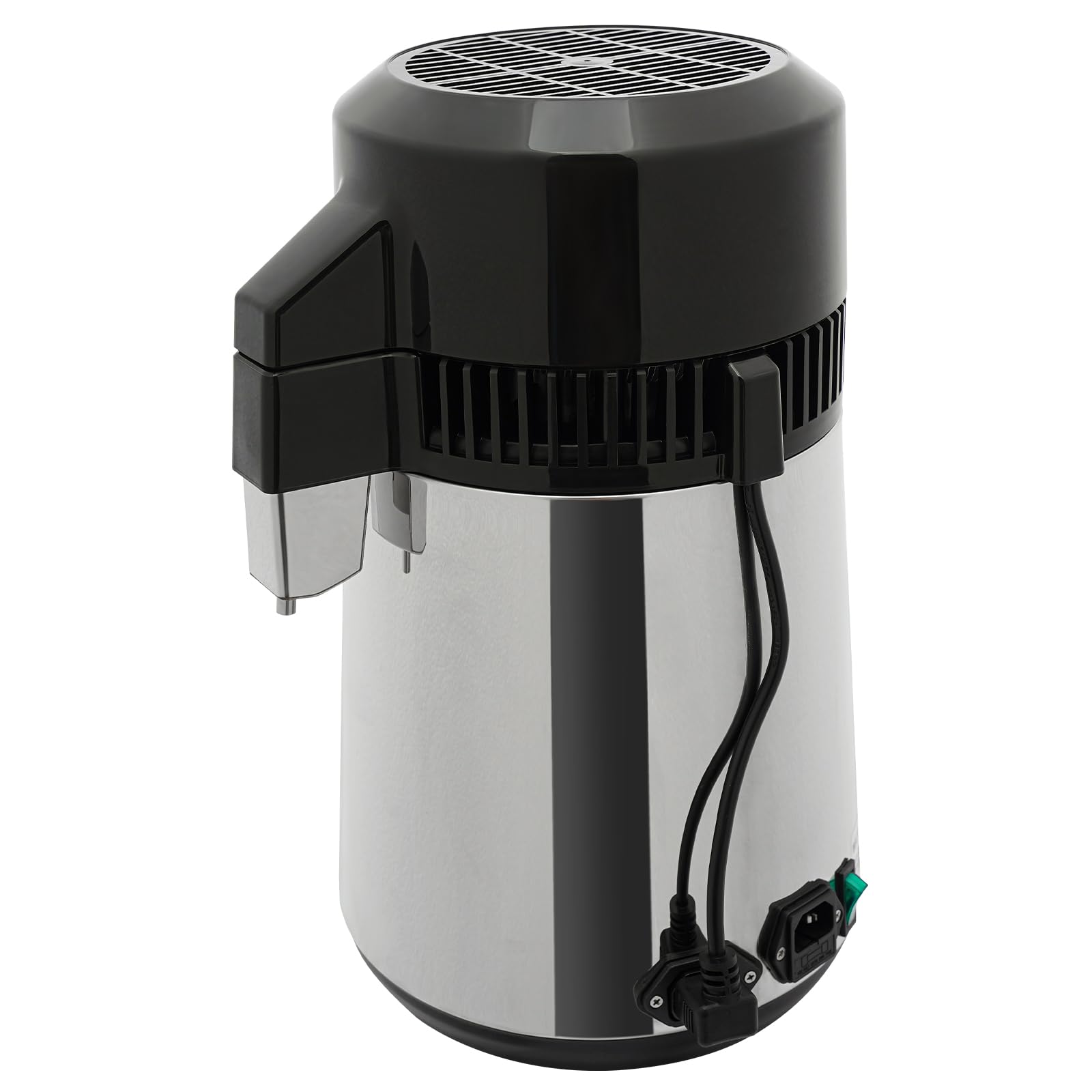 4L Wasserdestillierer Destillierter Wassermacher Edelstahl Wasserdestilliergerät mit Wasserbehälter, Wasseraufbereiter Wasseraufbereitungsmaschine mit LED-Anzeige, Reinwasser destilieren für zu Hause