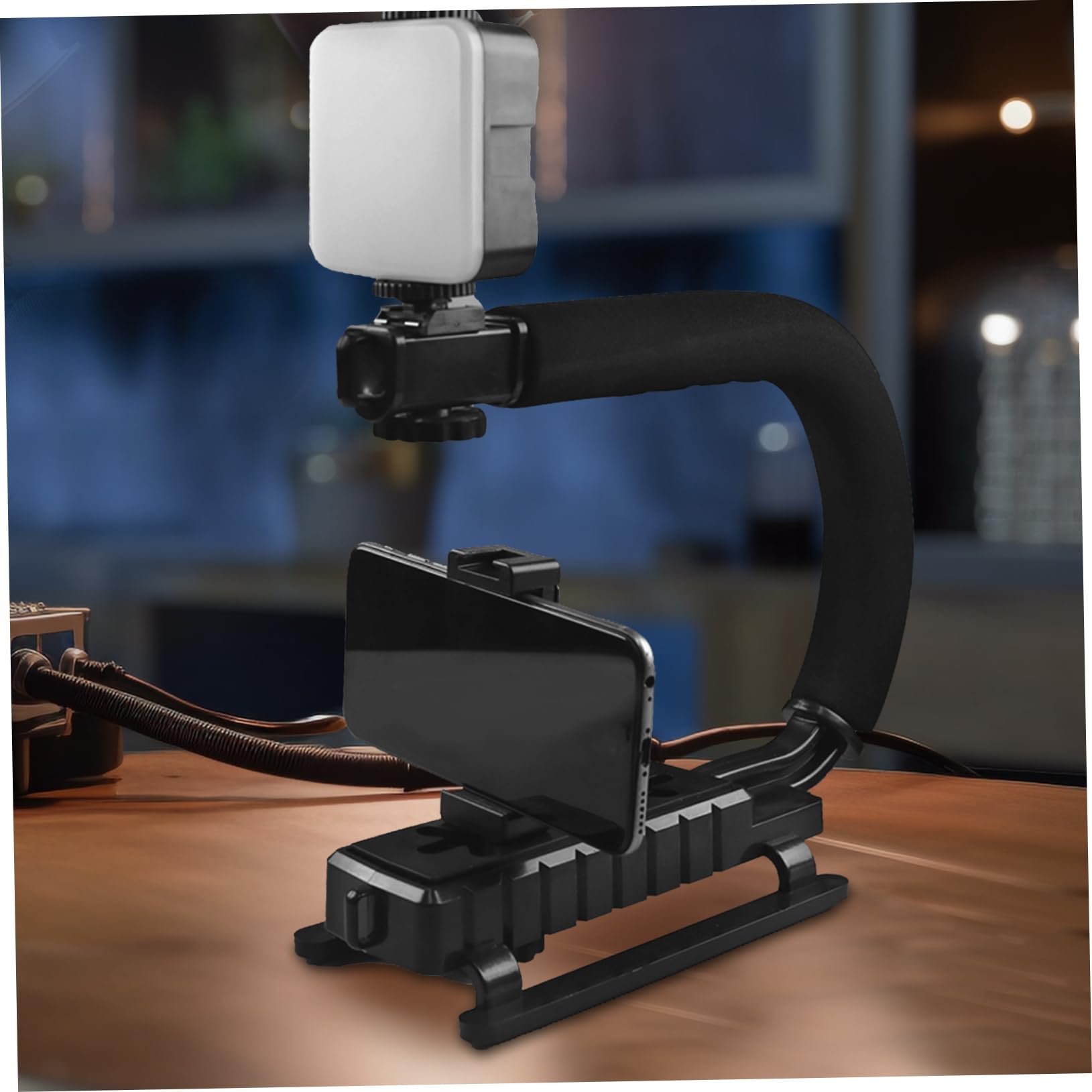 Stabilizzatore per Fotocamera U a Mano, Lega di Alluminio, Nero
