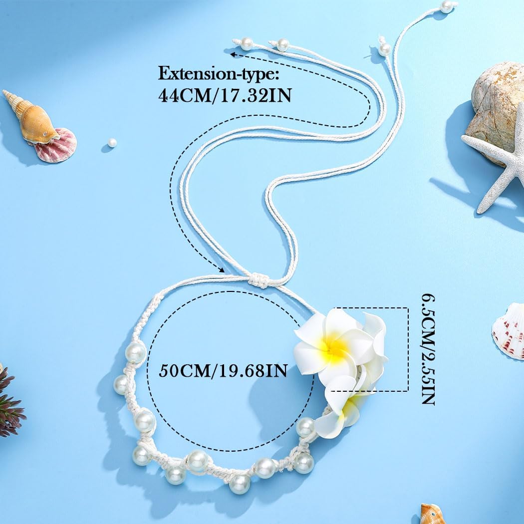 Aukmla パール ボーホー ヘッドバンド フラワー ライトアップ ヘアバンド ビーチ パーティー ヘッドピース ヘアアクセサリー