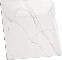 Vista 14 de Mesa de Sobre Rectangular, 39.3 x 23.6 pulgadas de Piedra Sintética Blanca, Reemplazo y Cubierta de Mármol DIY, Resistente a Arañazos y al Desgaste