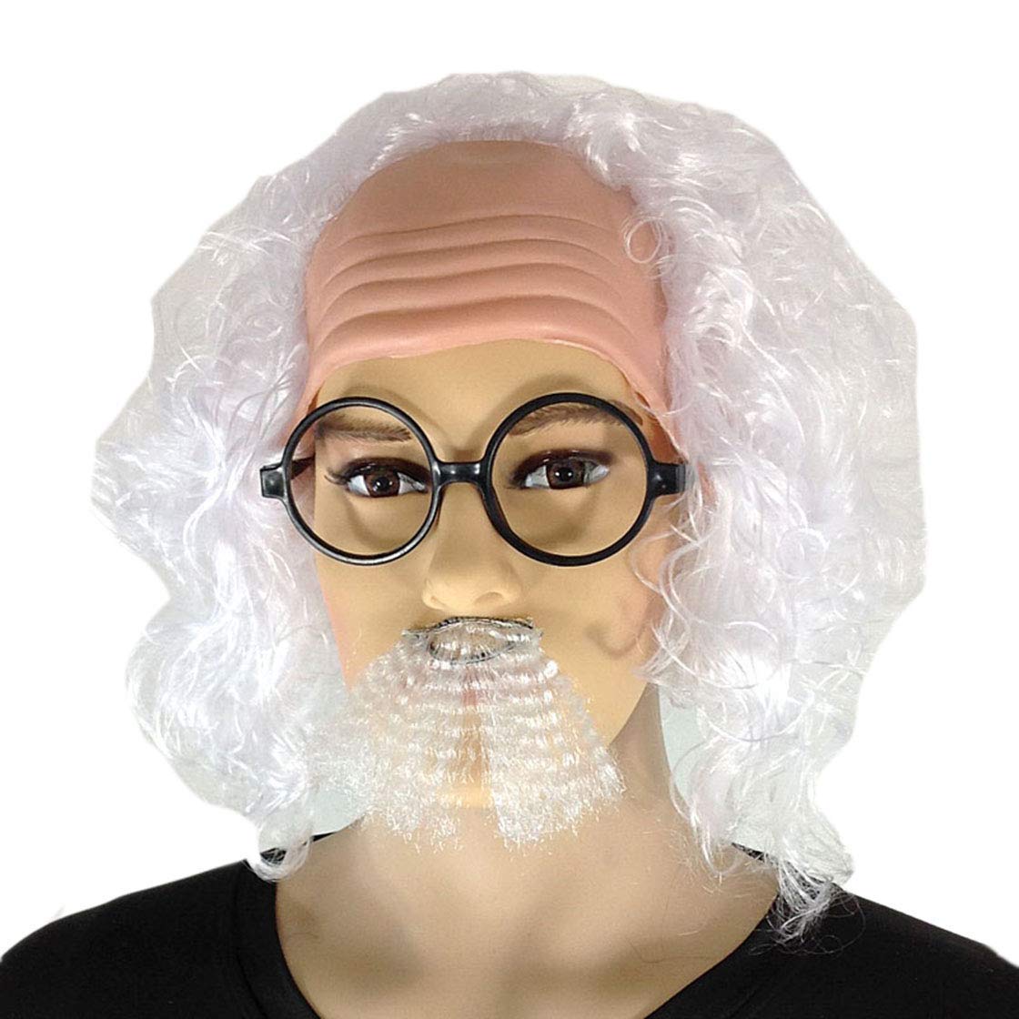 Amazon.co.jp: Cnstone 【髭+メガネ＋かつら】パーティーグッズ かつら