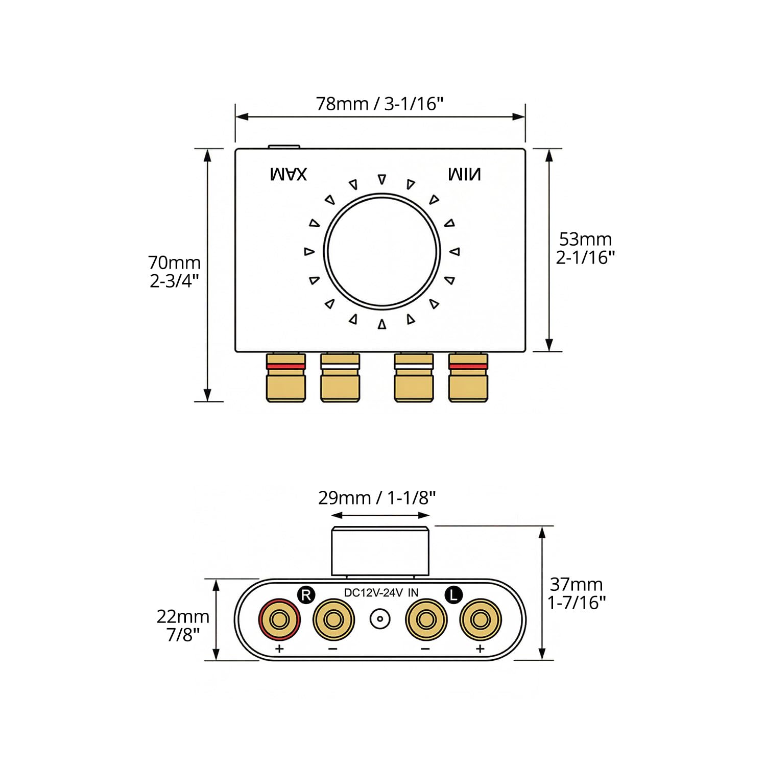 QWORK® Mini Amplificateur sans Fil, Amplificateur Stéréo HiFi 50 W × 2, pour Haut-parleurs