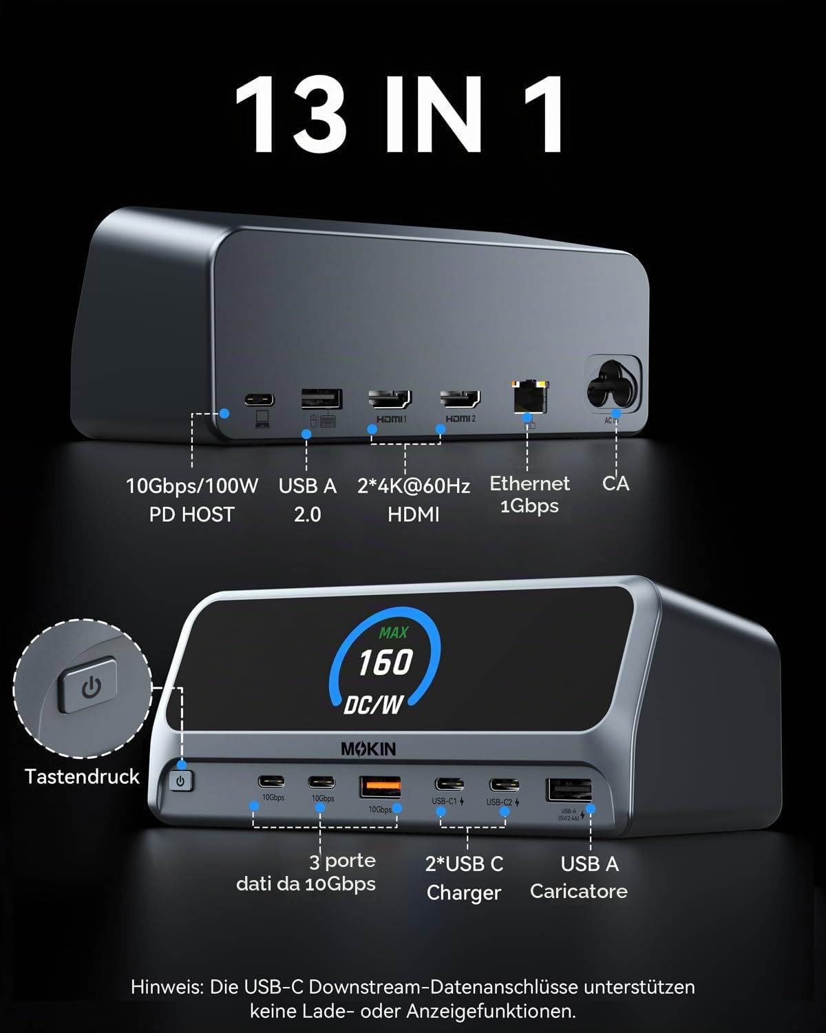 Docking Station Adattatore USB C