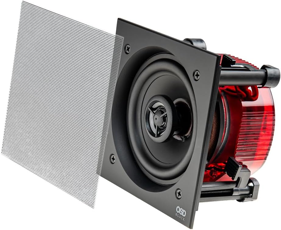 R43 in-Ceiling 4" Speaker, Square Grill, Small Aperture, 100W Full-Range 2-Way (Single)